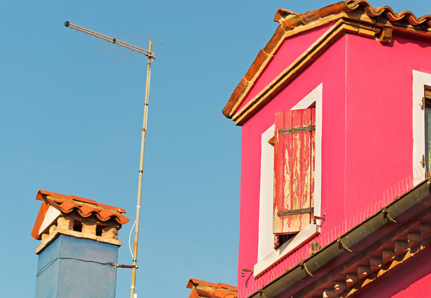 pink house and blue sky - Photo, Image