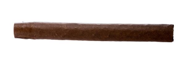 One hand rolled cigar isolated on white - Φωτογραφία, εικόνα