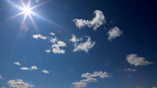 Blue Sky Time Lapse, Beautiful Cloud Space Weather Gyönyörű - Felvétel, videó