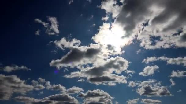 Blue Sky Time Lapse, Mooie Wolk Ruimte Weer Mooi - Video