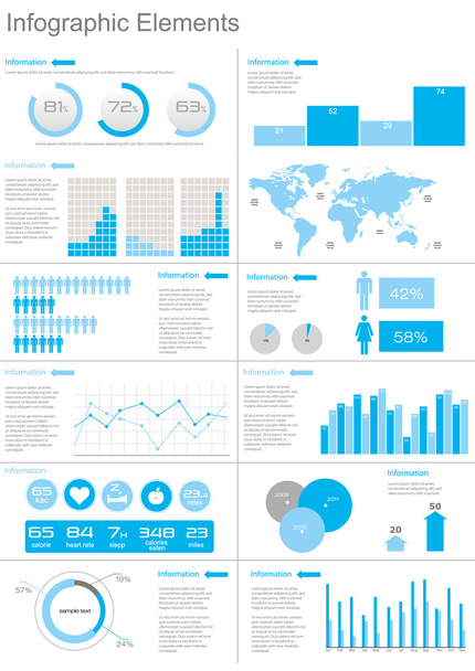 Elements of infographics  Set - Vektör, Görsel