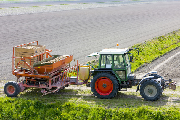 Tractor on field - Foto, afbeelding