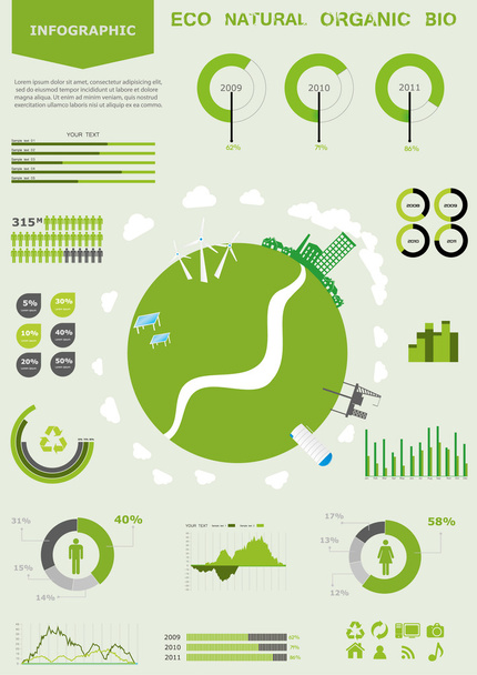 Ecology infographic  collection - Vektor, Bild