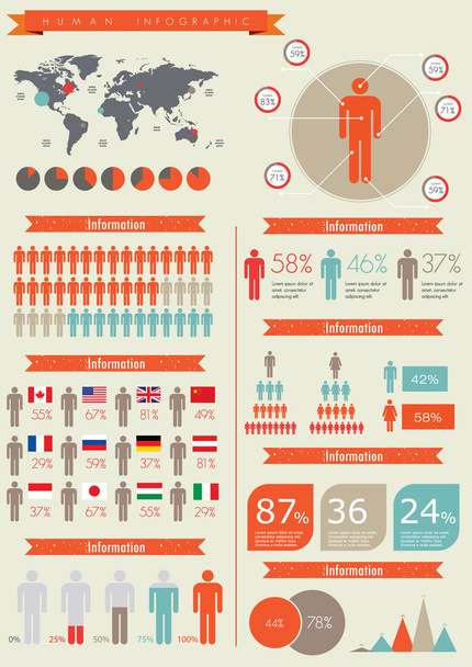 Human infographic illustration. - Vecteur, image