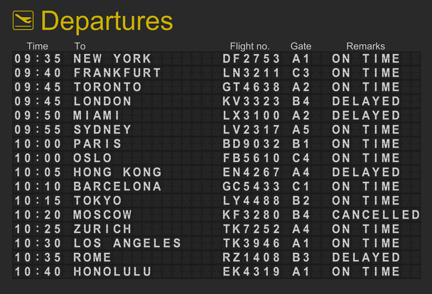 International Airport Departures Board - Photo, Image