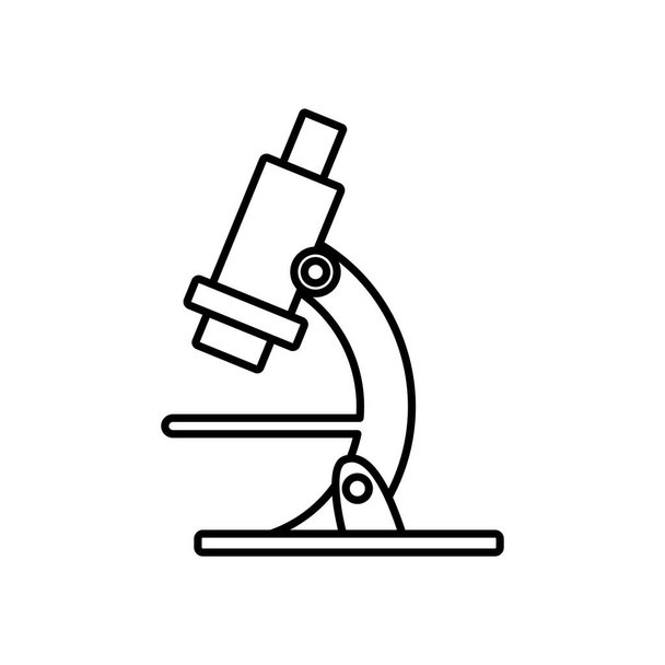 icona strumento microscopio, stile linea - Vettoriali, immagini