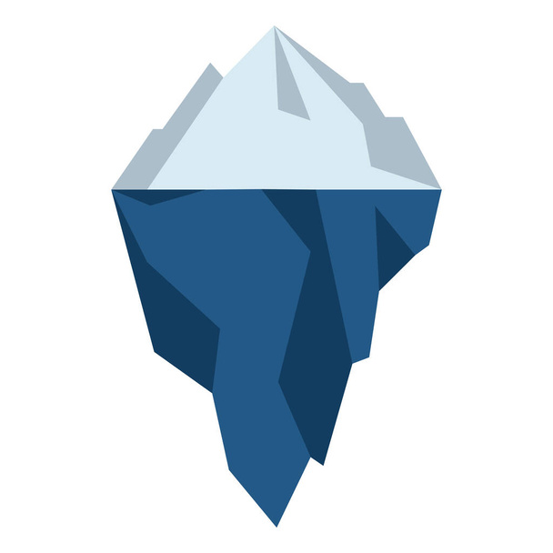 Diseño aislado del vector iceberg blanco y azul - Vector, imagen