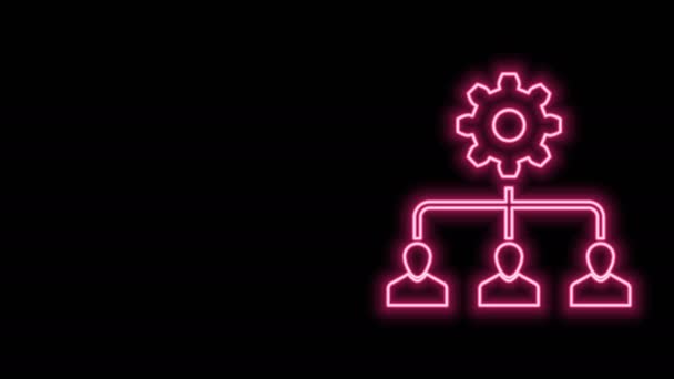 Glowing neon line Lead management icon isolated on black background. 4K Video motion graphic animation - Footage, Video