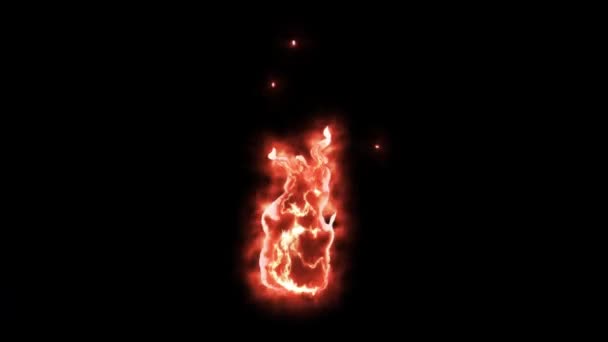 Nekonečný oheň hořící ve tmě - grafika - Záběry, video