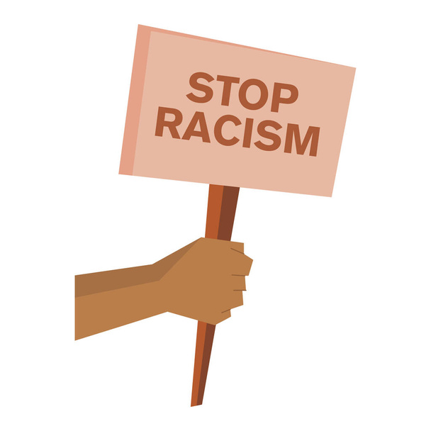 Σταμάτημα σχεδιασμού διανυσμάτων banner ρατσισμού - Διάνυσμα, εικόνα