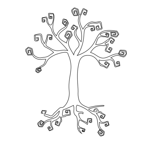 Απλή απεικόνιση της έννοιας δέντρο τέρας για την ημέρα του Halloween - Διάνυσμα, εικόνα