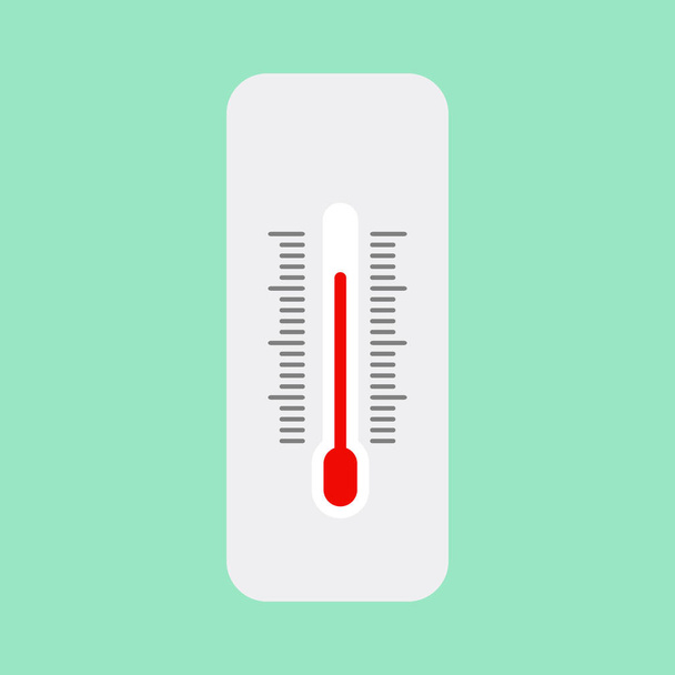 image descriptionThermometer icon flat design style. Simple icon. Modern flat icon in stylish colors. Web site page and mobile app design element. - Vetor, Imagem