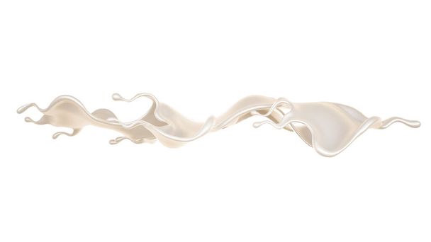 A splash of milk.  3d rendering, 3d illustration. - Foto, Imagem