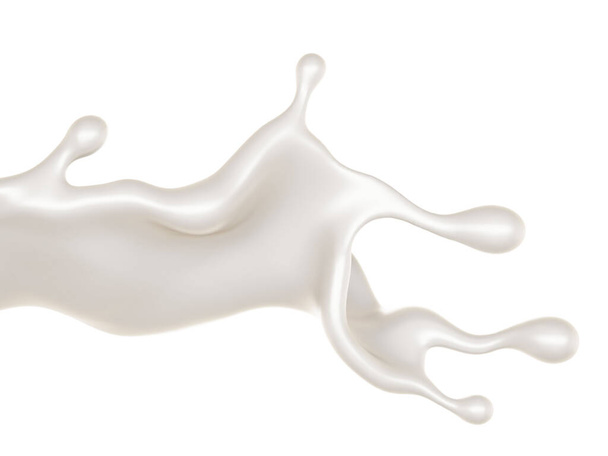 A splash of milk. 3d rendering, 3d illustration. - Photo, Image