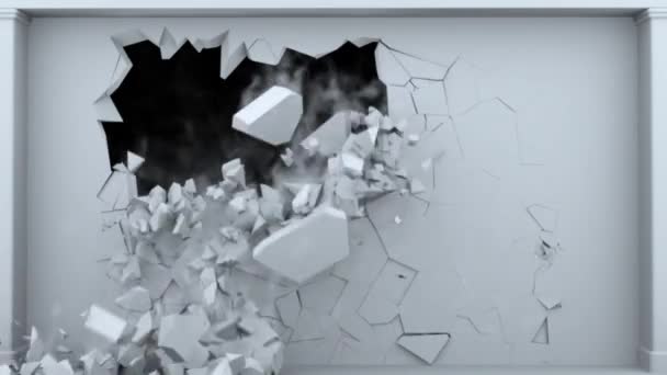 Grietas en la pared o animación dañina - Imágenes, Vídeo