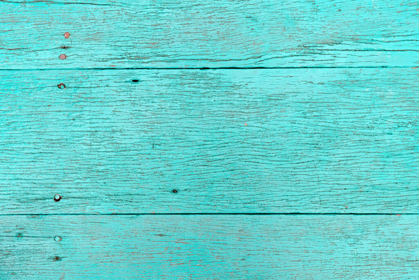 Old teal wood backgrounds,wooden wall textured - Photo, Image
