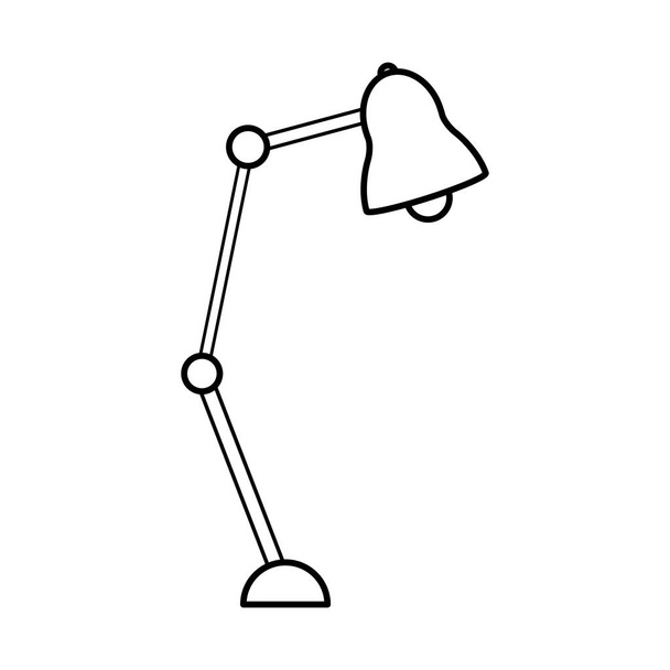 lampa biurko światła linii styl ikona - Wektor, obraz