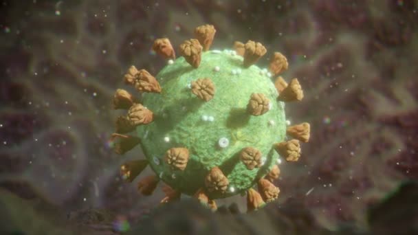 3D animatie van een corona virus - Video
