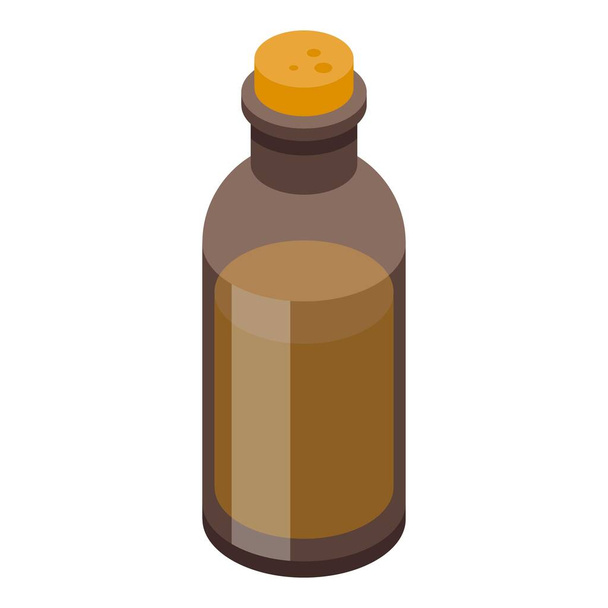 Rosemary oil bottle icon, isometric style - Vector, Imagen