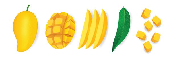 Mango taze meyve grafik vektör illüstrasyonu. - Vektör, Görsel