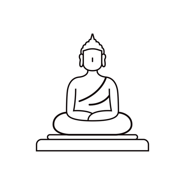 Bouddha symbole vecteur. Logo Bouddha sur fond blanc. - Vecteur, image