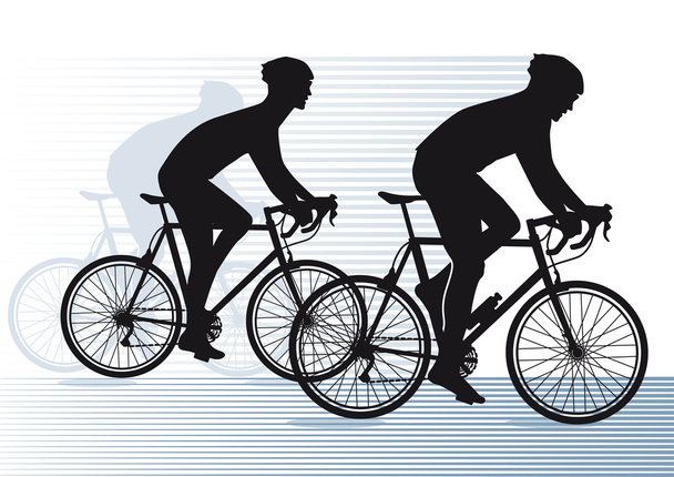 Wyścig rowerów - Wektor, obraz