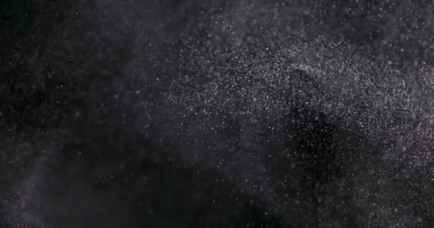 Powder isolated on black background - Footage, Video