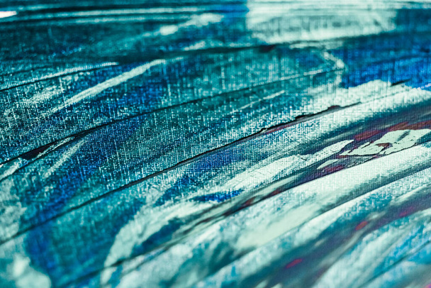 Turquoise abstract background, painting and art - Фото, зображення