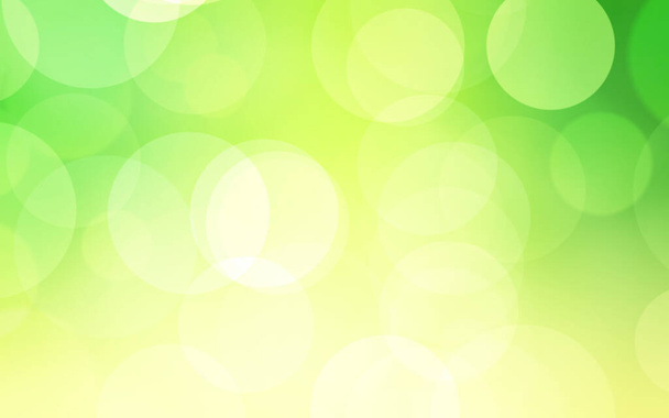 Grünweiße und gelbe Luxusfokus verschwimmen Hintergrund. Abstraktes Bokeh-weiches Lichtgefälle für Konzeptökologie mit Grafik-Design-Plakatbanner und Hintergrund. - Foto, Bild