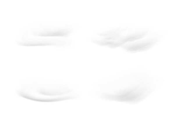 vetores de nuvens realistas isolados no fundo branco ep68 - Vetor, Imagem