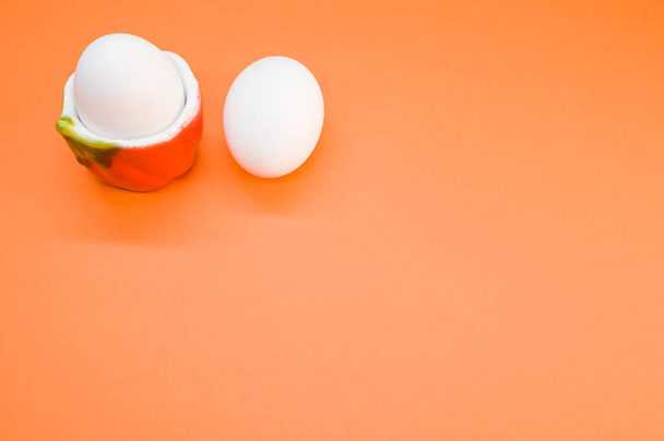 A closeup shot of white eggs - Фото, зображення