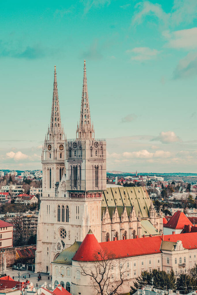 A beautiful view of Zagreb 360 - observation deck and event venue in Zagreb, Croatia  - 写真・画像