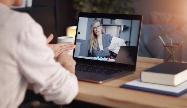 Business person having video call - Foto, afbeelding