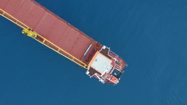 Aerial view. Cargo ship at sea. - Footage, Video