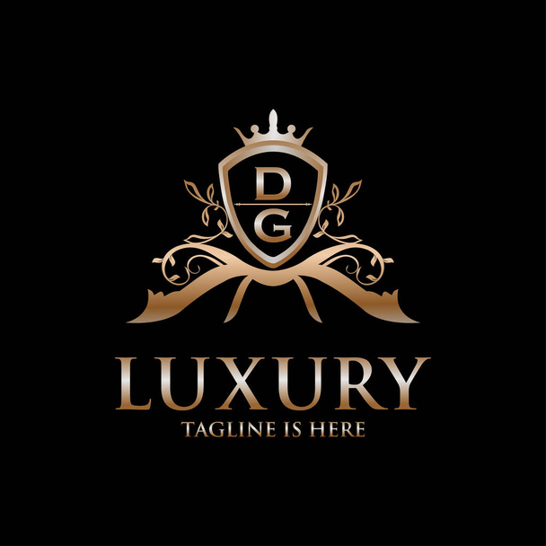 Kirje Alkuperäinen Royal Luxury Logo malli - Vektori, kuva