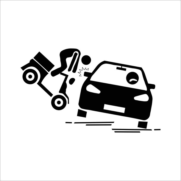 Crash Autos Vektor solide Symbole - Vektor, Bild