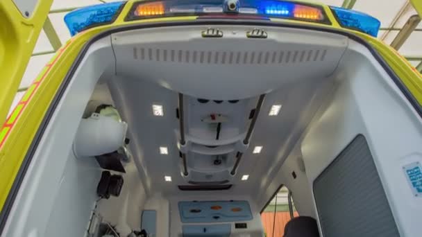 Interior of the ambulance. They have an emergency situation going on. - Footage, Video