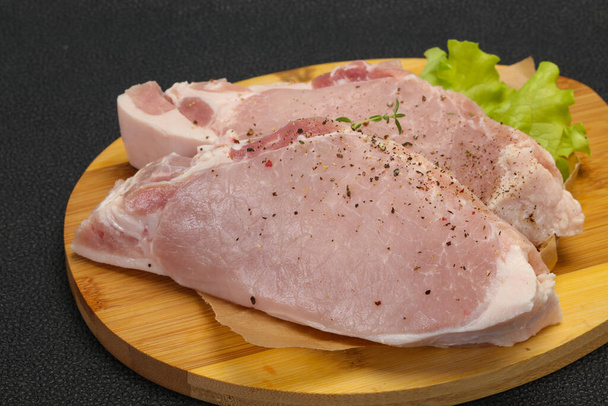Raw pork meat steak ready for grill - Photo, Image