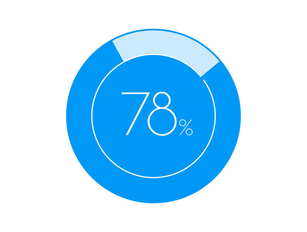 78% процентов, 78 процентов диаграмм инфографика - Вектор,изображение
