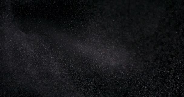 Fekete alapon izolált por - Felvétel, videó