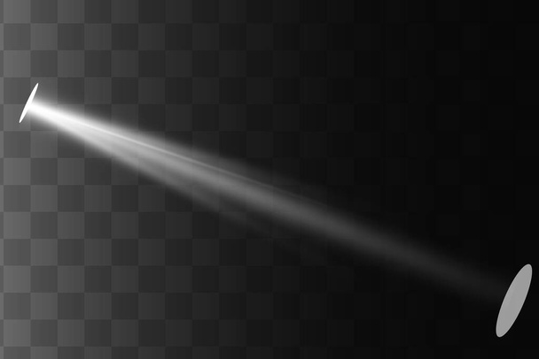 ベクトルスポットライト。光の効果グローは白色透過光の効果を単離した。概要特殊効果素子設計. - ベクター画像