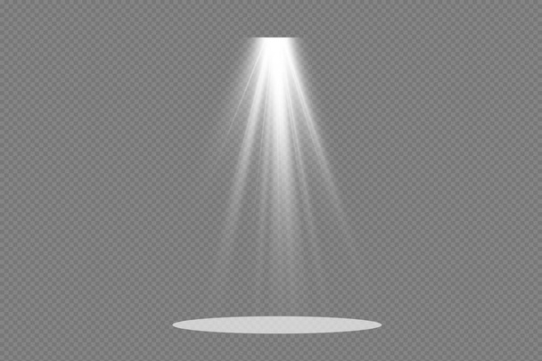 Vector spotlight. Light effect.Glow isolated white transparent light effect. Abstract special effect element design. - Vector, Image