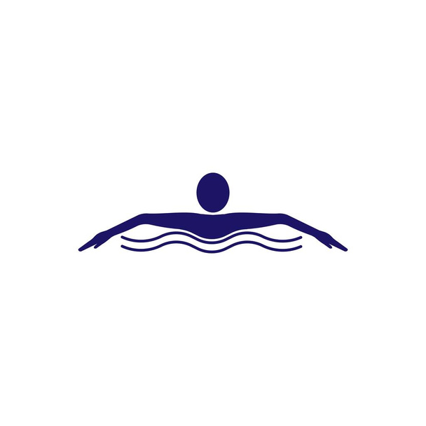 Zwemsport logo ilustratie vector - Vector, afbeelding
