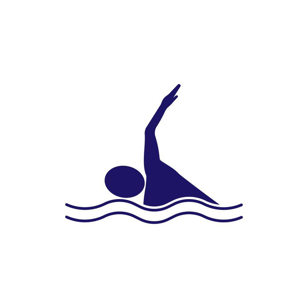Úszás sport logó ilusztráció vektor - Vektor, kép