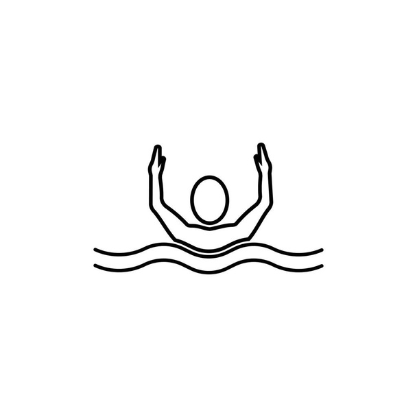 Schwimmen Sport Logo Illustration Vektor - Vektor, Bild