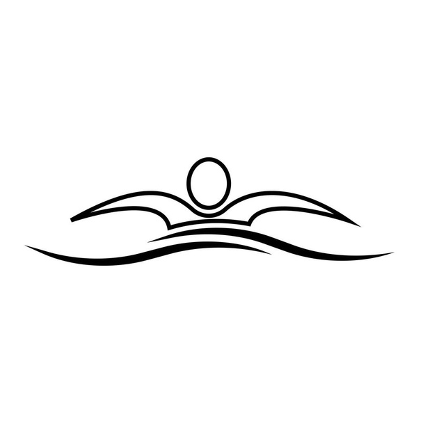 Вектор иллюстрации логотипа плавания - Вектор,изображение
