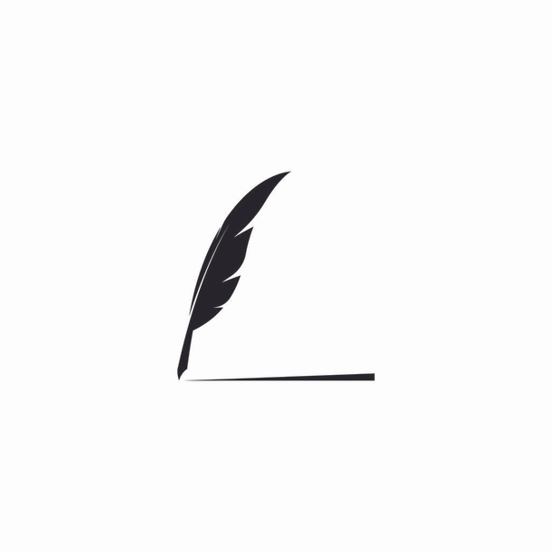 Penna piuma logo modello vettoriale - Vettoriali, immagini