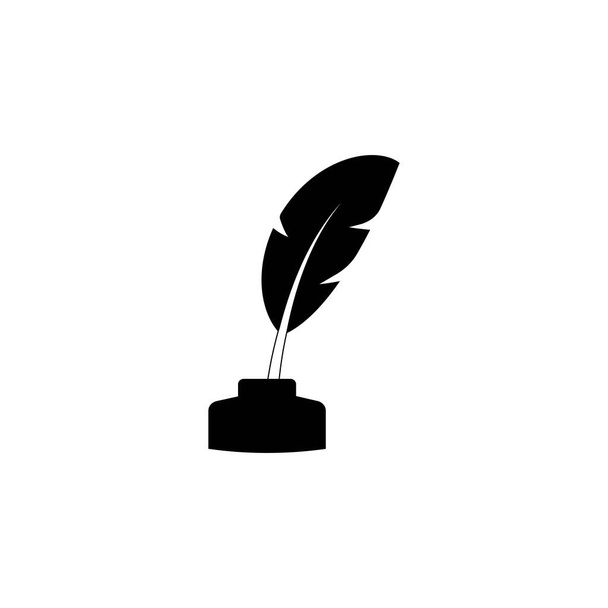 Feather pen  logo vector template - Vector, Image