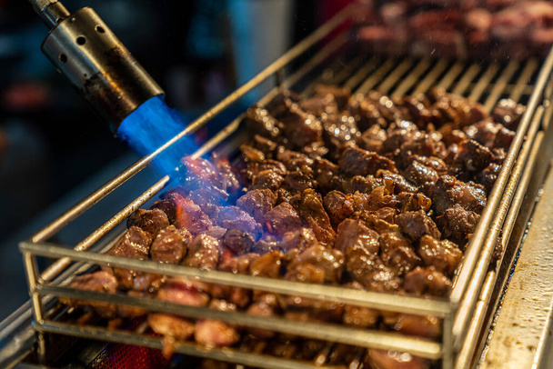 Carne grelhada Taiwan comida de rua. - Foto, Imagem
