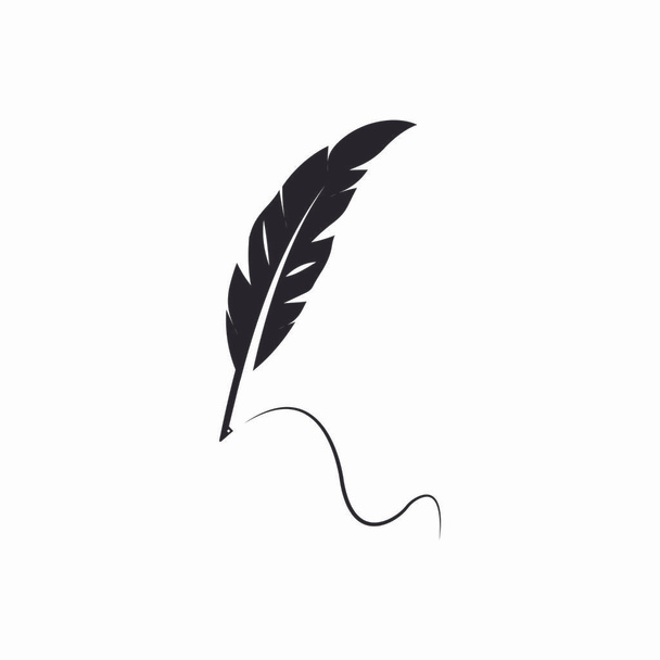 plume stylo logo illustration design - Vecteur, image